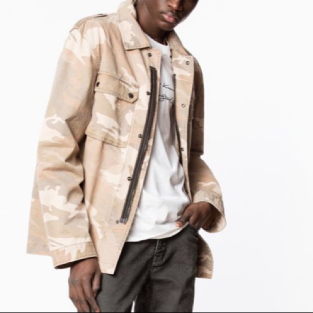 NWT ZADIG & VOLTAIRE BERNE CAMOU JACKET ! - Picture 3 of 7